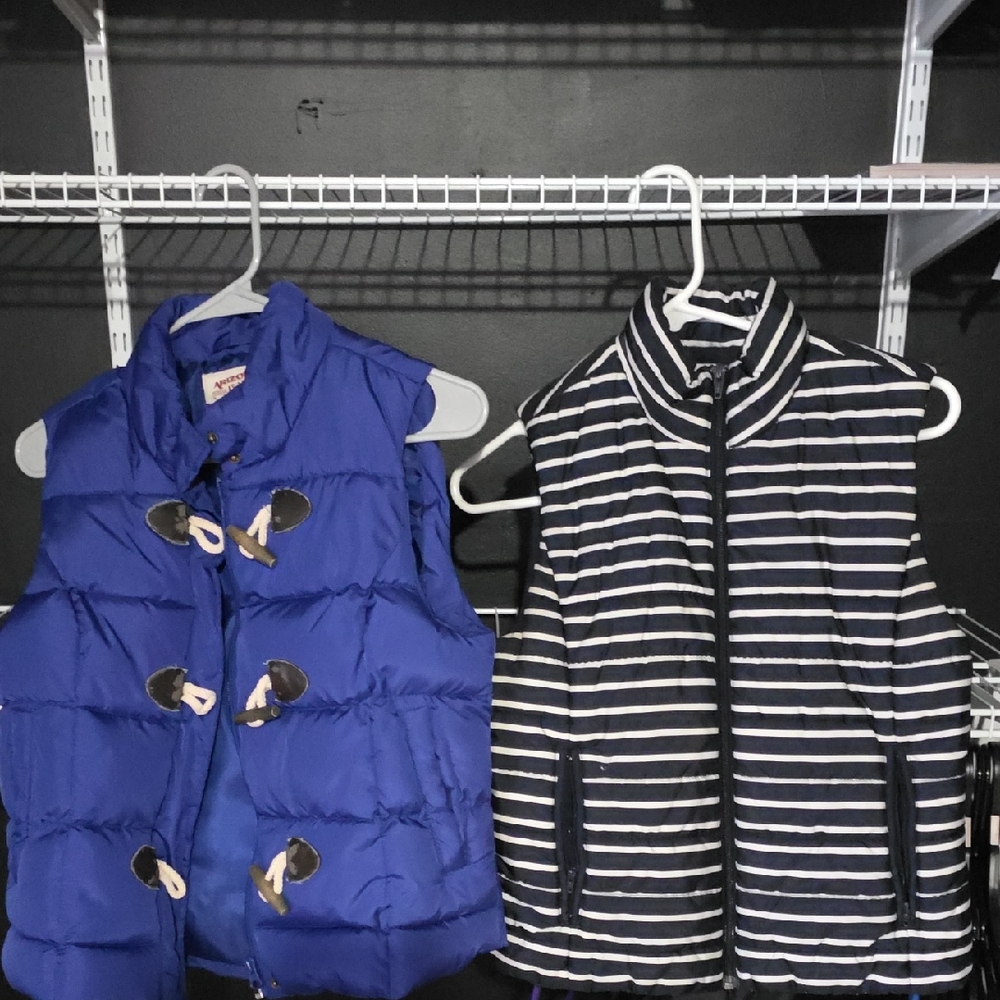 Arizona Love Blue and Black Striped Vests